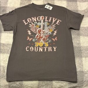 Long Live 90's Country Graphic Tee - Gray